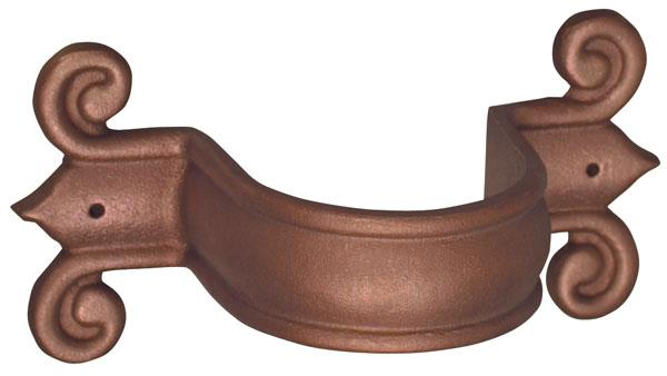 surround downspout bracket brass double curl