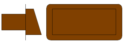 Custom Rectangular base Copper Dryer Vent