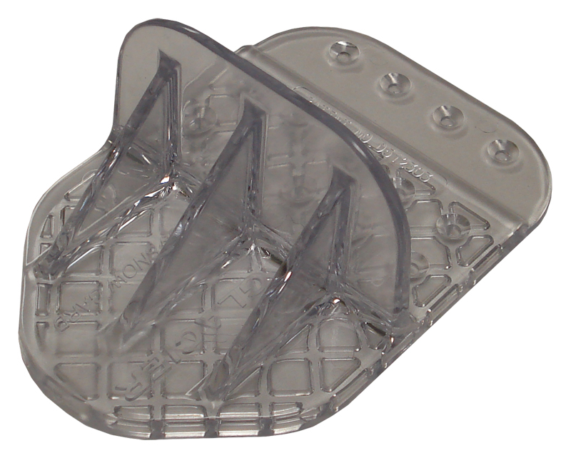Clear plastic snow guard