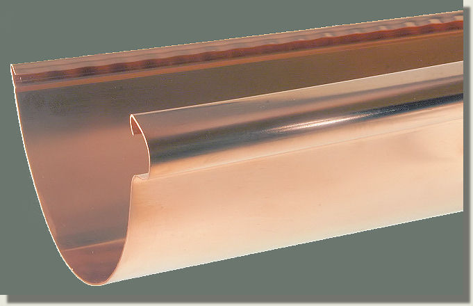 copper half round gutter