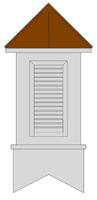 cupola with pyramid roof