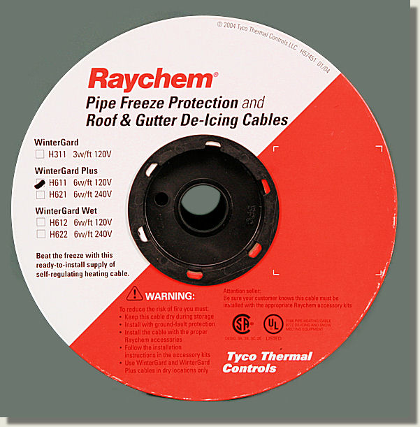Raychem heating cable