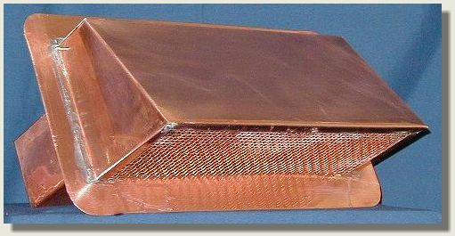 Custom Rectangular base Copper Dryer Vent